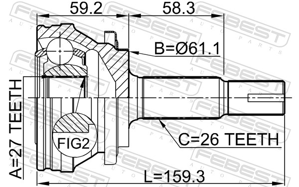 FEBEST 0110-ACA30 - ШРУС