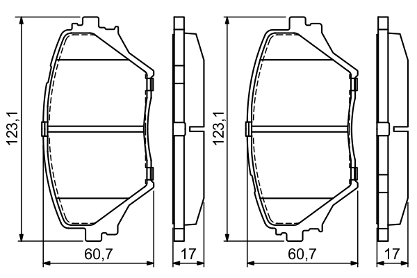 BOSCH 0 986 424 719 - Тормозные колодки 