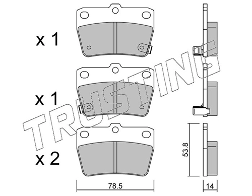 TRUSTING 446.0 - Тормозные колодки 