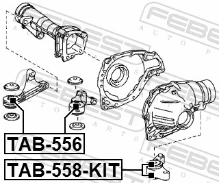 FEBEST TAB-558-KIT - Сайлентблок редуктора