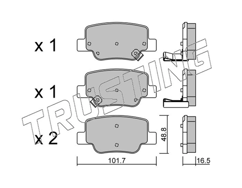 TRUSTING 897.0 - Тормозные колодки 