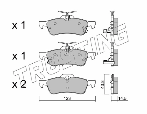 TRUSTING 572.1 - Тормозные колодки 