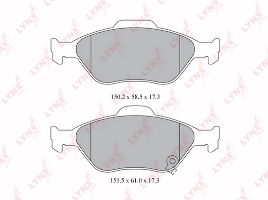 LYNXAUTO BD-7594 - Тормозные колодки 