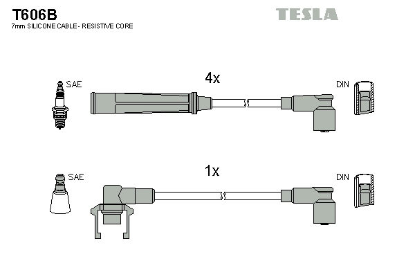 TESLA T606B - Высоковольтные провода