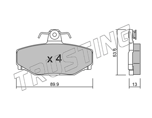 TRUSTING 133.0 - Тормозные колодки 