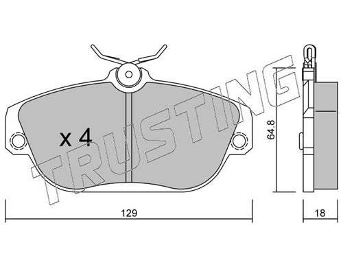 TRUSTING 134.0 - Тормозные колодки 