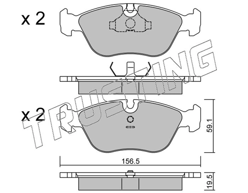 TRUSTING 189.0 - Тормозные колодки 