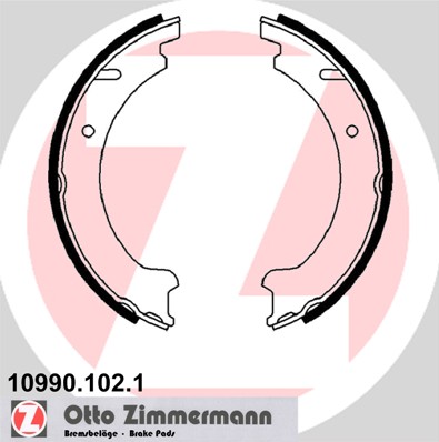 ZIMMERMANN 10990.102.1 - Барабанные колодки