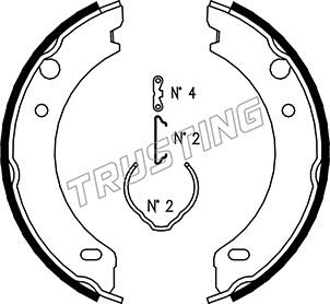 TRUSTING 127.271K - Барабанные колодки