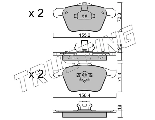 TRUSTING 850.0 - Тормозные колодки 