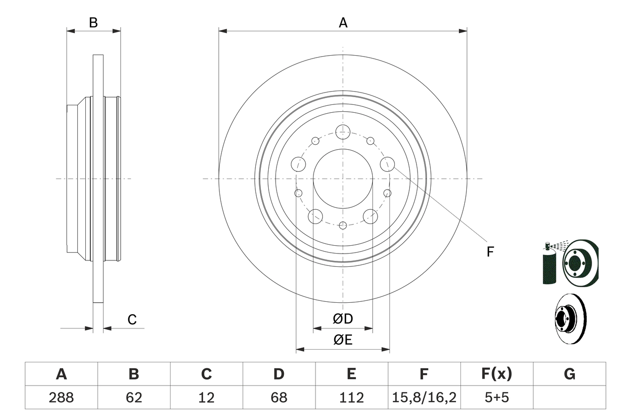 BOSCH 0 986 479 309 - Тормозные диски