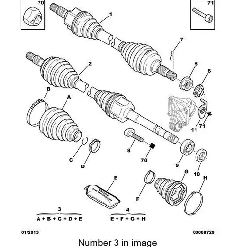 PSA 329302 - к-кт пыльника ШРУСа наружного