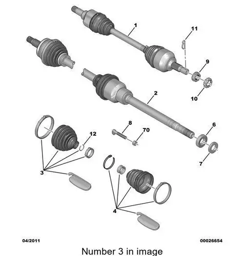 PSA 329306 - к-кт пыльника ШРУСа наружного! \ Fiat Ulysse 1.9TD-2.2JTD 97>
