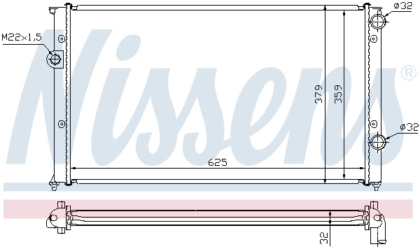 NISSENS 65243 - Радиатор охлаждения
