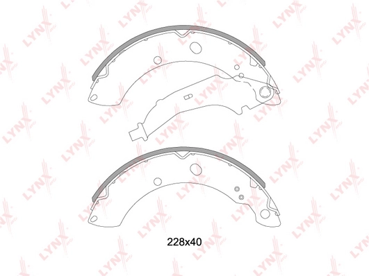LYNXAUTO BS-8002 - Барабанные колодки
