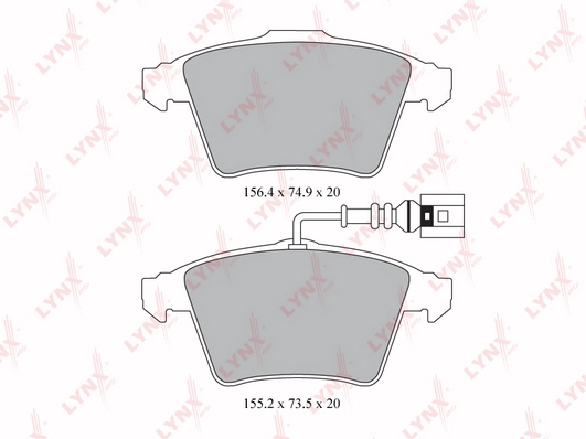 LYNXAUTO BD-8006 - Тормозные колодки 