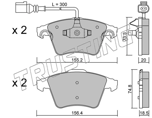 TRUSTING 568.2 - Тормозные колодки 
