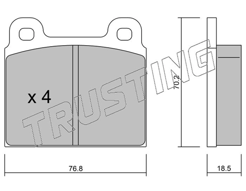 TRUSTING 080.0 - Тормозные колодки 