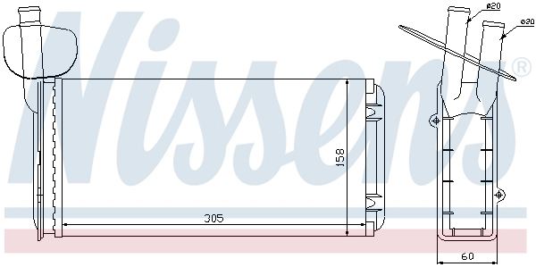 NISSENS 73965 - Радиатор печки