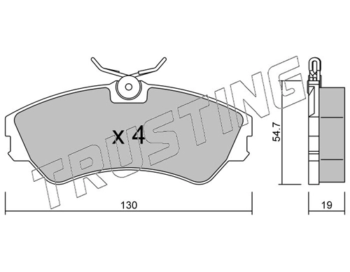 TRUSTING 165.0 - Тормозные колодки 