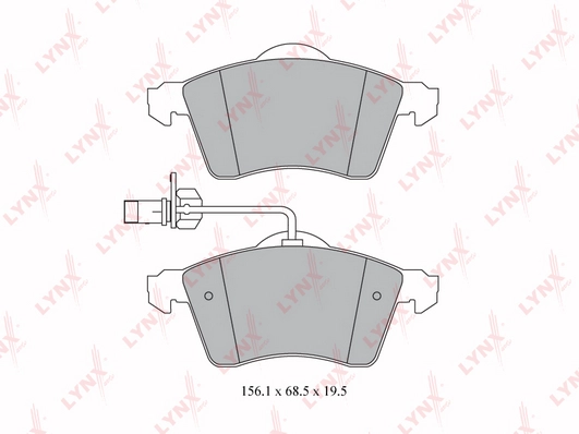 LYNXAUTO BD-8027 - Тормозные колодки 