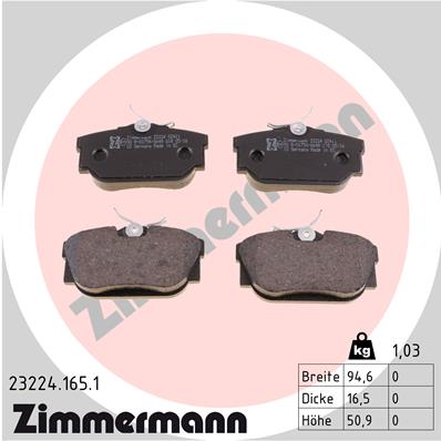 ZIMMERMANN 23224.165.1 - Тормозные колодки 