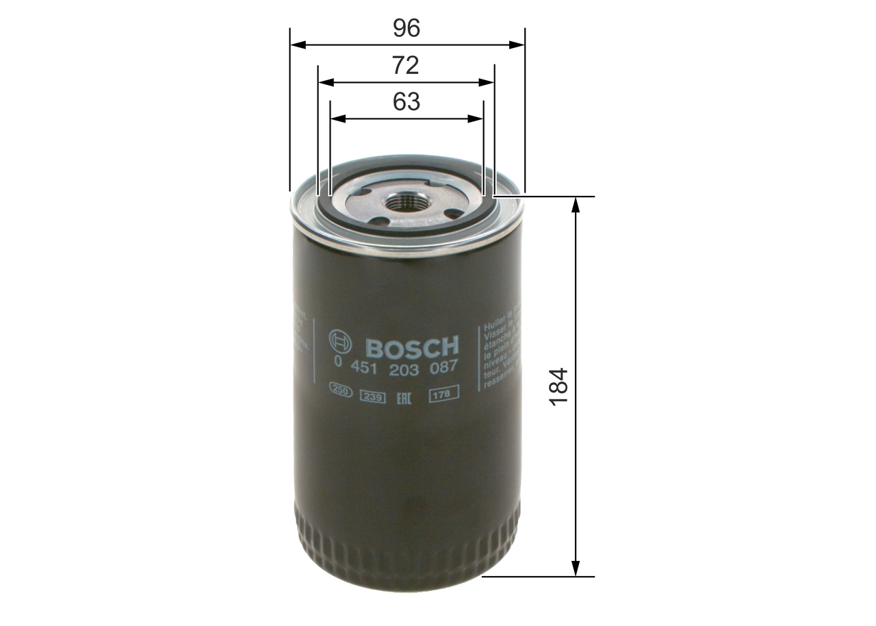 BOSCH 0 451 203 087 - Масляный фильтр