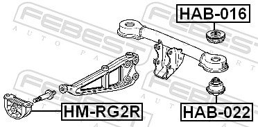 FEBEST HM-RG2R - Сайлентблок редуктора