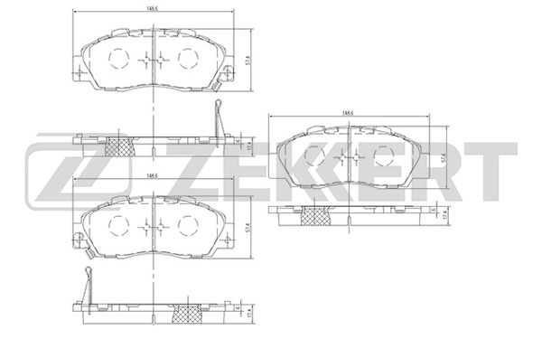 ZEKKERT BS-2803 - Тормозные колодки 