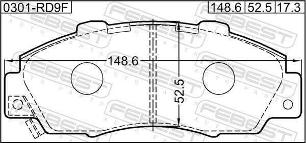 FEBEST 0301-RD9F - Тормозные колодки 