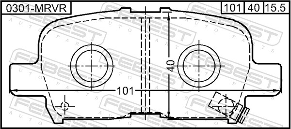 FEBEST 0301-MRVR - Тормозные колодки 