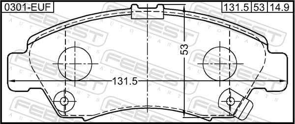 FEBEST 0301-EUF - Тормозные колодки 