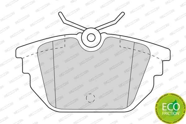 FERODO FDB1113 - Комплект тормозных колодок, дисковый тормоз PREMIER ECO FRICTION