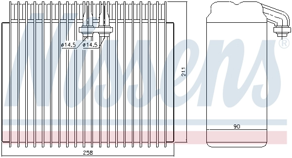 NISSENS 92171 - Испаритель кондиционера