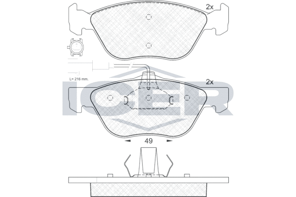 ICER 181283 - Тормозные колодки 