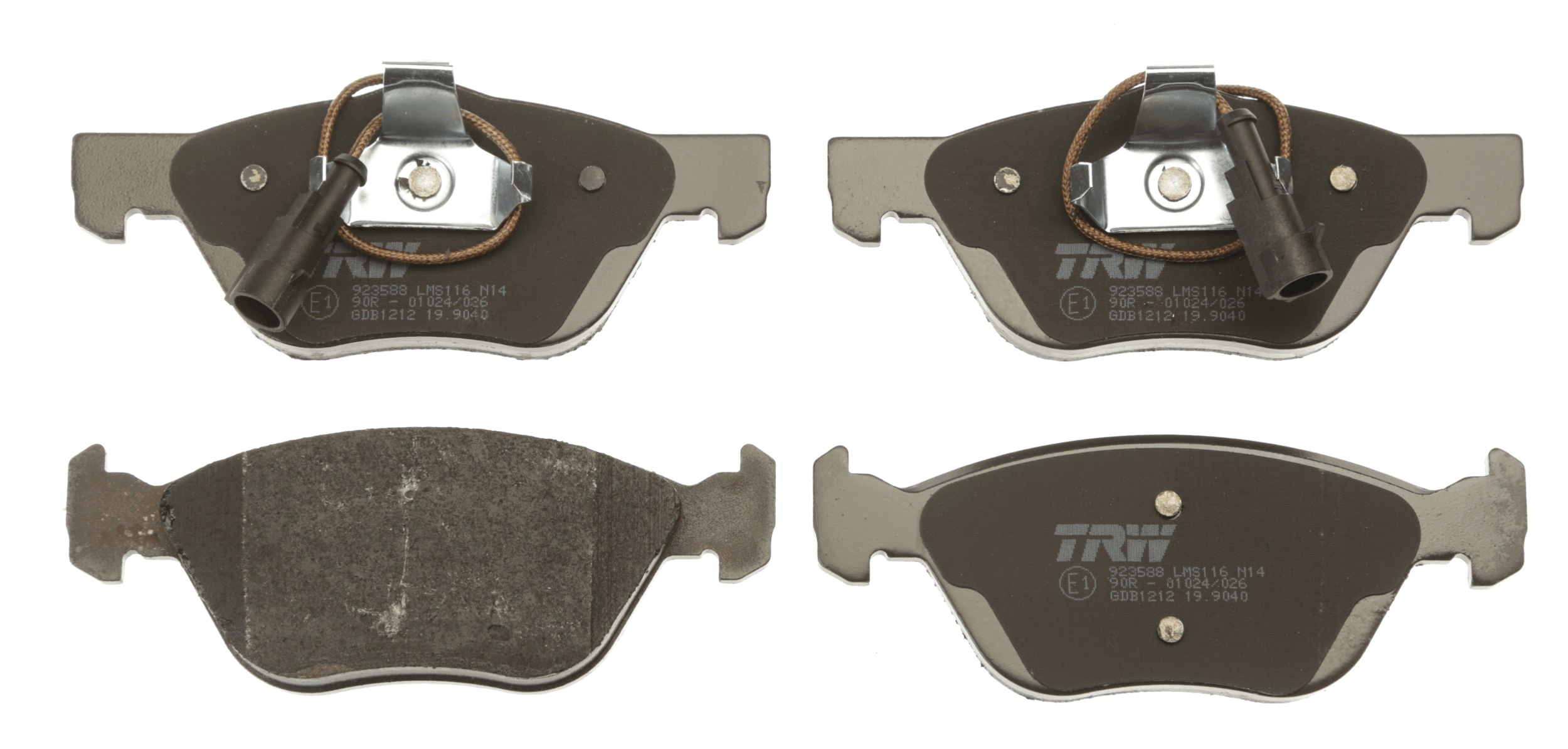 TRW GDB1212 - Комплект тормозных колодок, дисковый тормоз COTEC