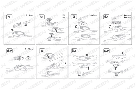 WEEN 100-4019 - Щетка стеклоочистителя Slider