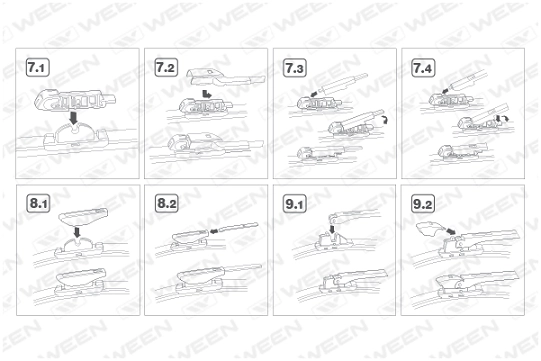 WEEN 100-4019 - Щетка стеклоочистителя Slider