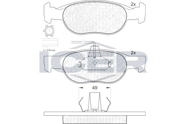ICER 181376 - Тормозные колодки 