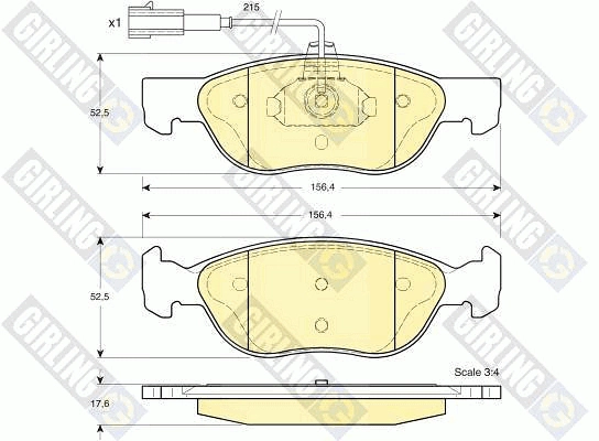 GIRLING 6113872 - Тормозные колодки 