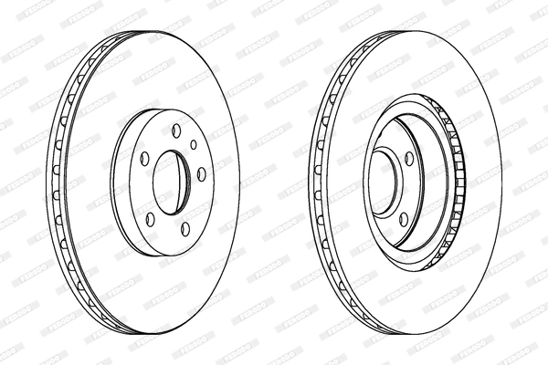 FERODO DDF156C - Тормозной диск PREMIER Coat+ disc