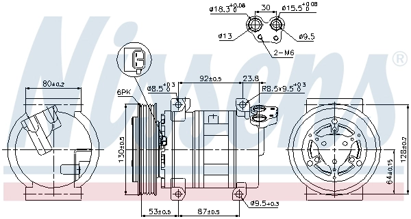 NISSENS 89330 - Компрессор кондиционера