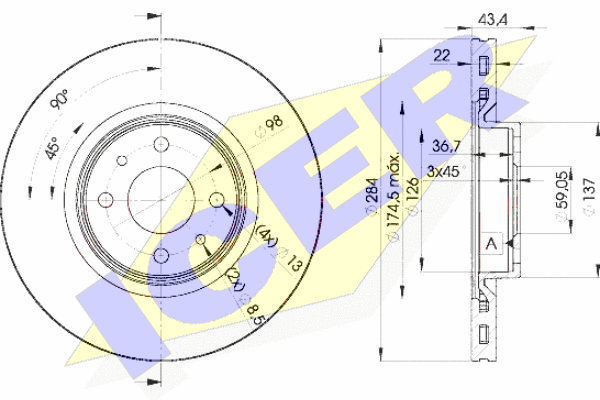 ICER 78BD0356-2 - Тормозные диски