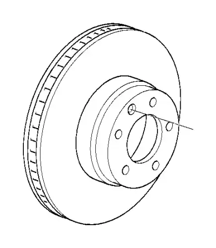 BMW 34106898725 - Торм. диск облегч. констр. вентилир. Л