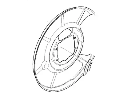 BMW 34216760854 - щиток диска торм. заднего правый