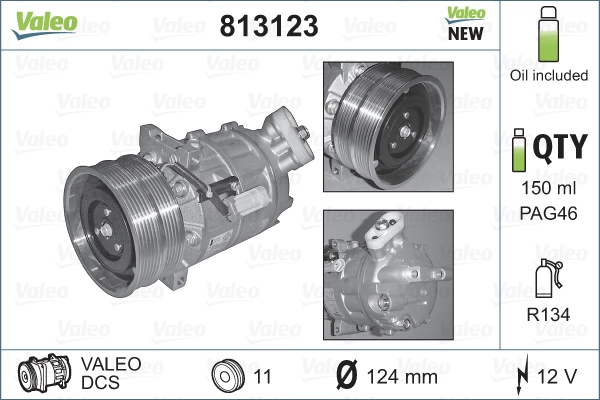 VALEO 813123 - Компрессор кондиционера
