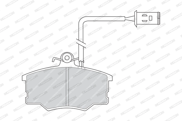 FERODO FDB593 - Комплект тормозных колодок, дисковый тормоз PREMIER