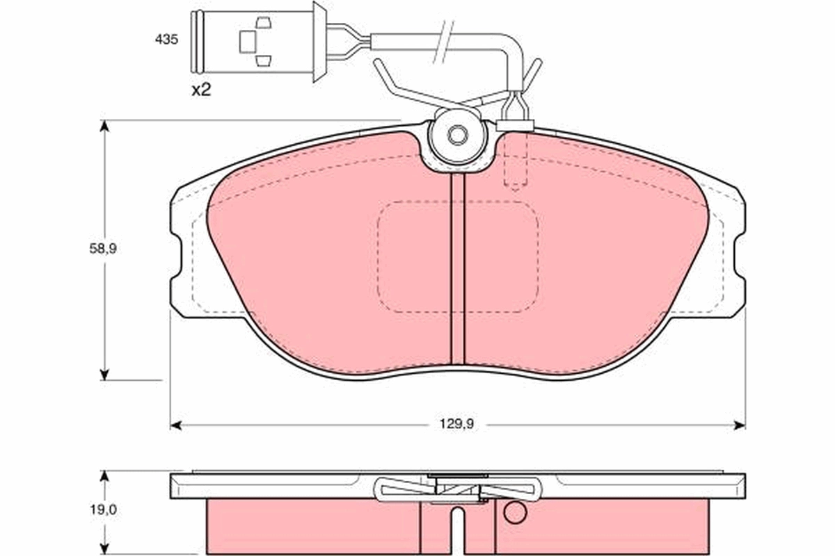 TRW GDB483 - Тормозные колодки 