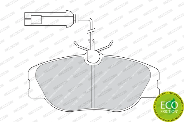 FERODO FDB994 - Комплект тормозных колодок, дисковый тормоз PREMIER ECO FRICTION