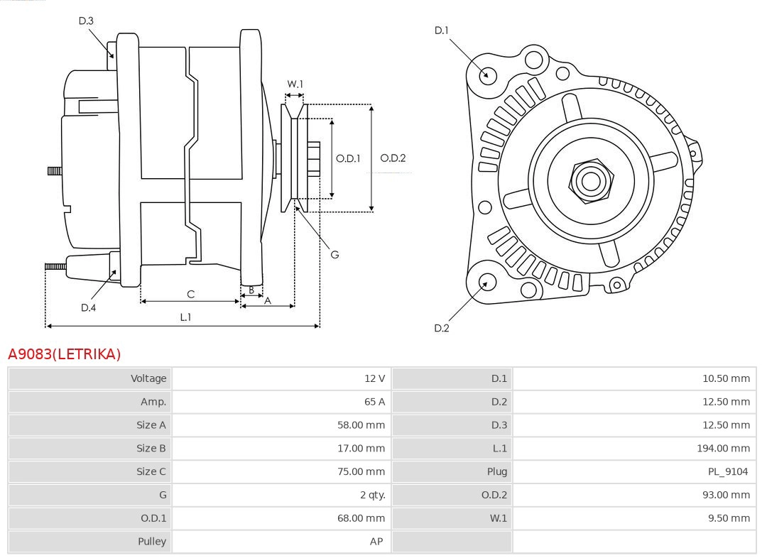 AS-PL A9083(LETRIKA) - Генератор Brand new Letrika